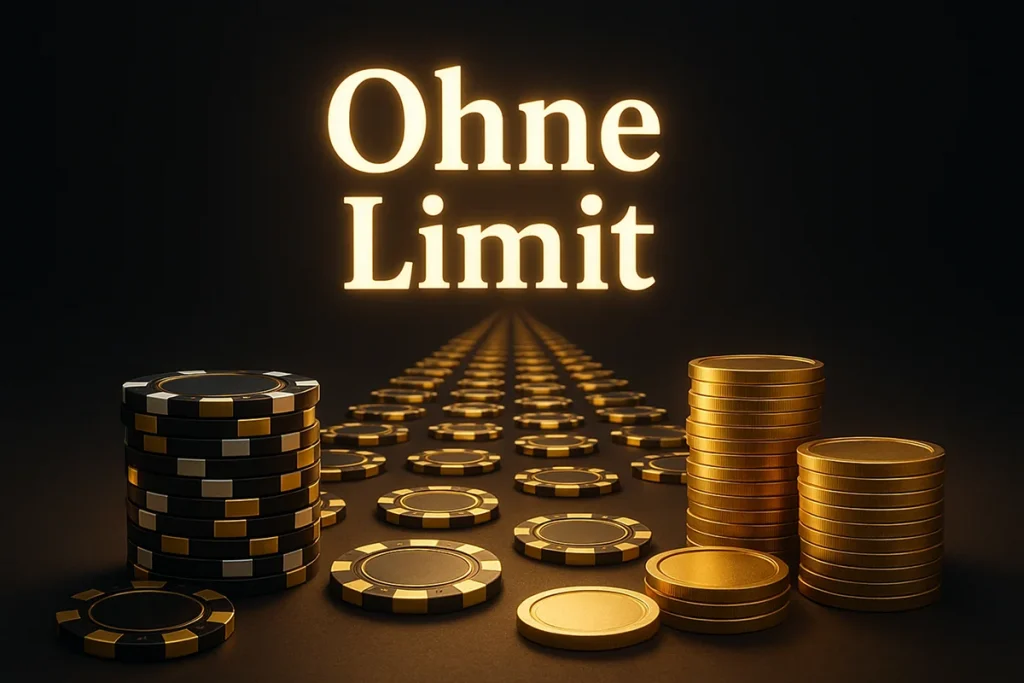 Online Casino ohne Limit - Spieler genießt unbegrenztes Spielerlebnis am Laptop