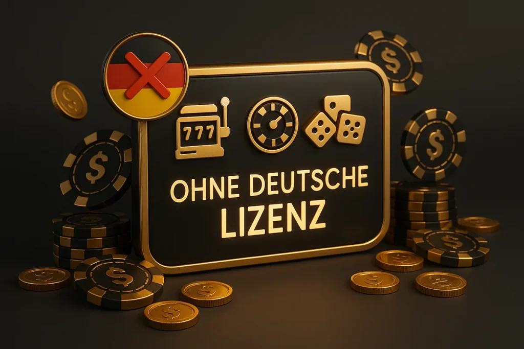 Online Casino ohne deutsche Lizenz - Spieler genießt Casinospiele auf verschiedenen Geräten